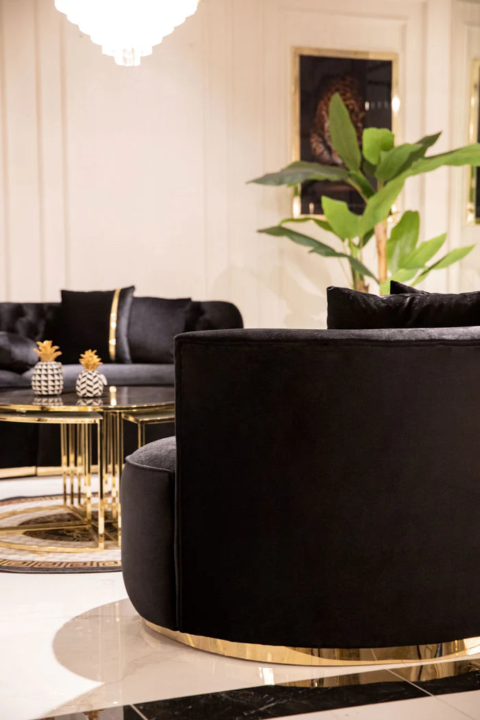 Ella Velvet Curved 130" Sectional