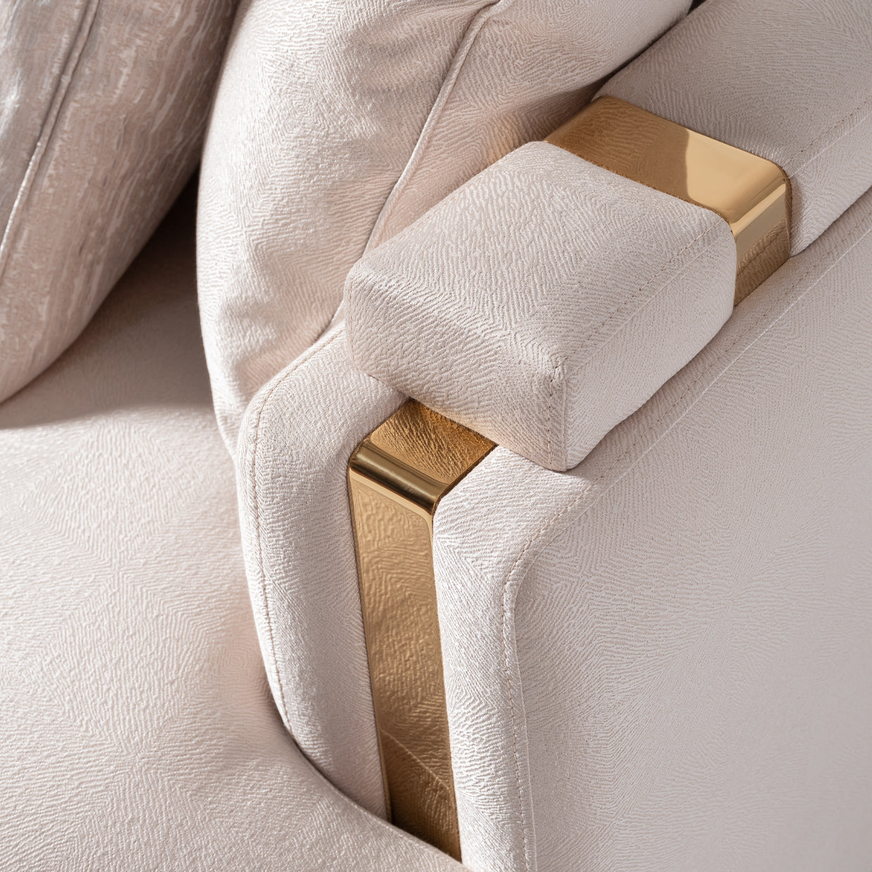 Carmela Mansion Sofa Almond Gold