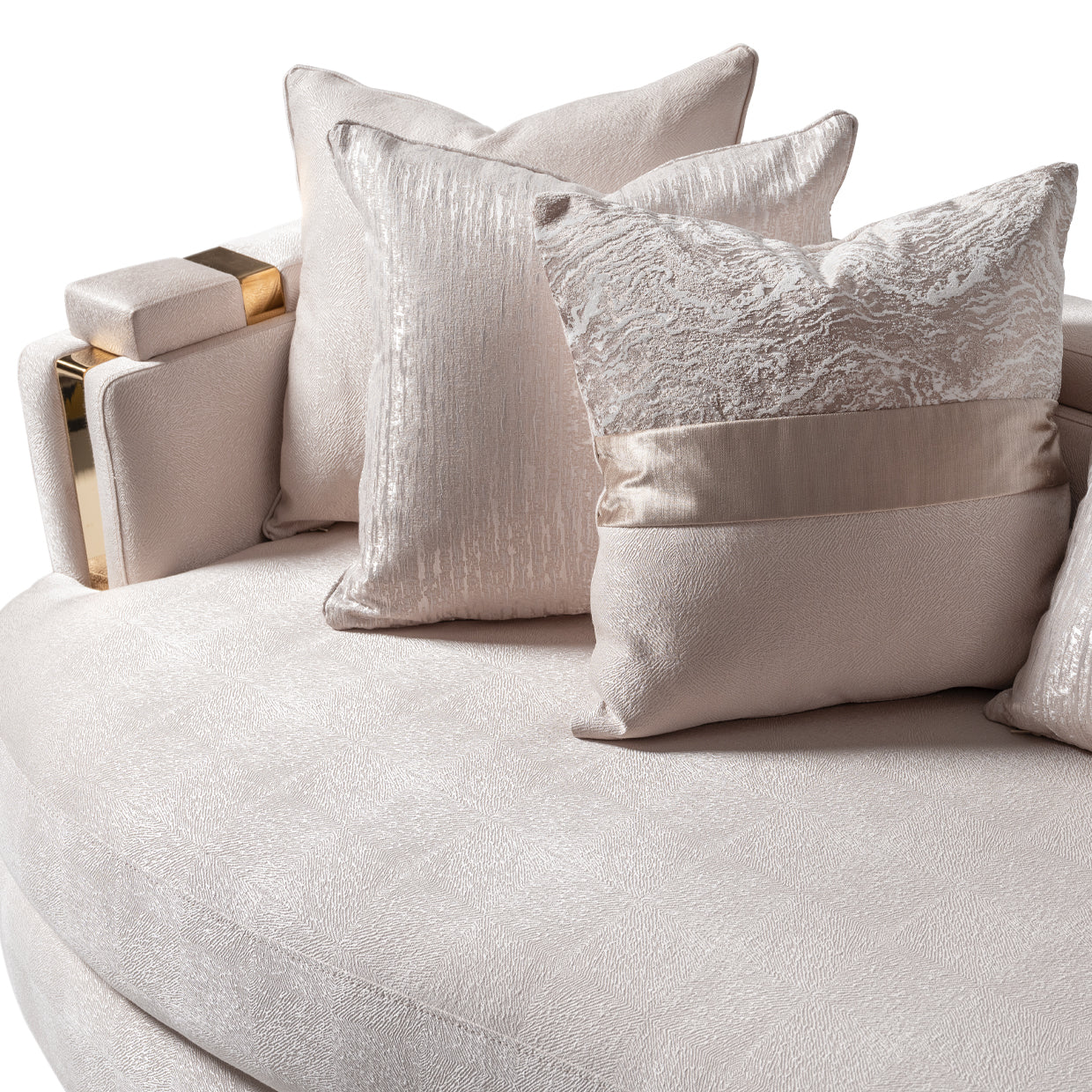Carmela Mansion Sofa Almond Gold