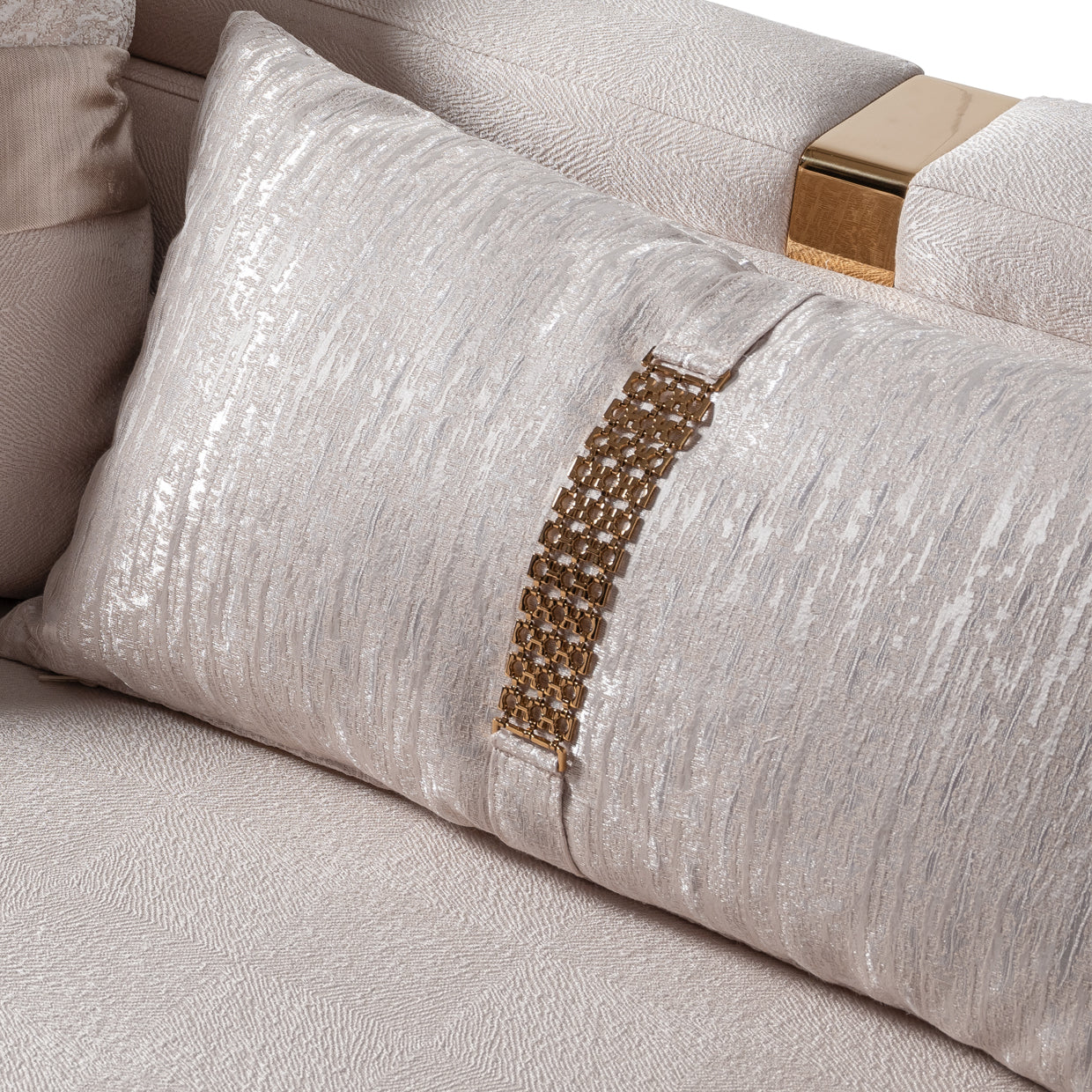 Carmela Mansion Sofa Almond Gold