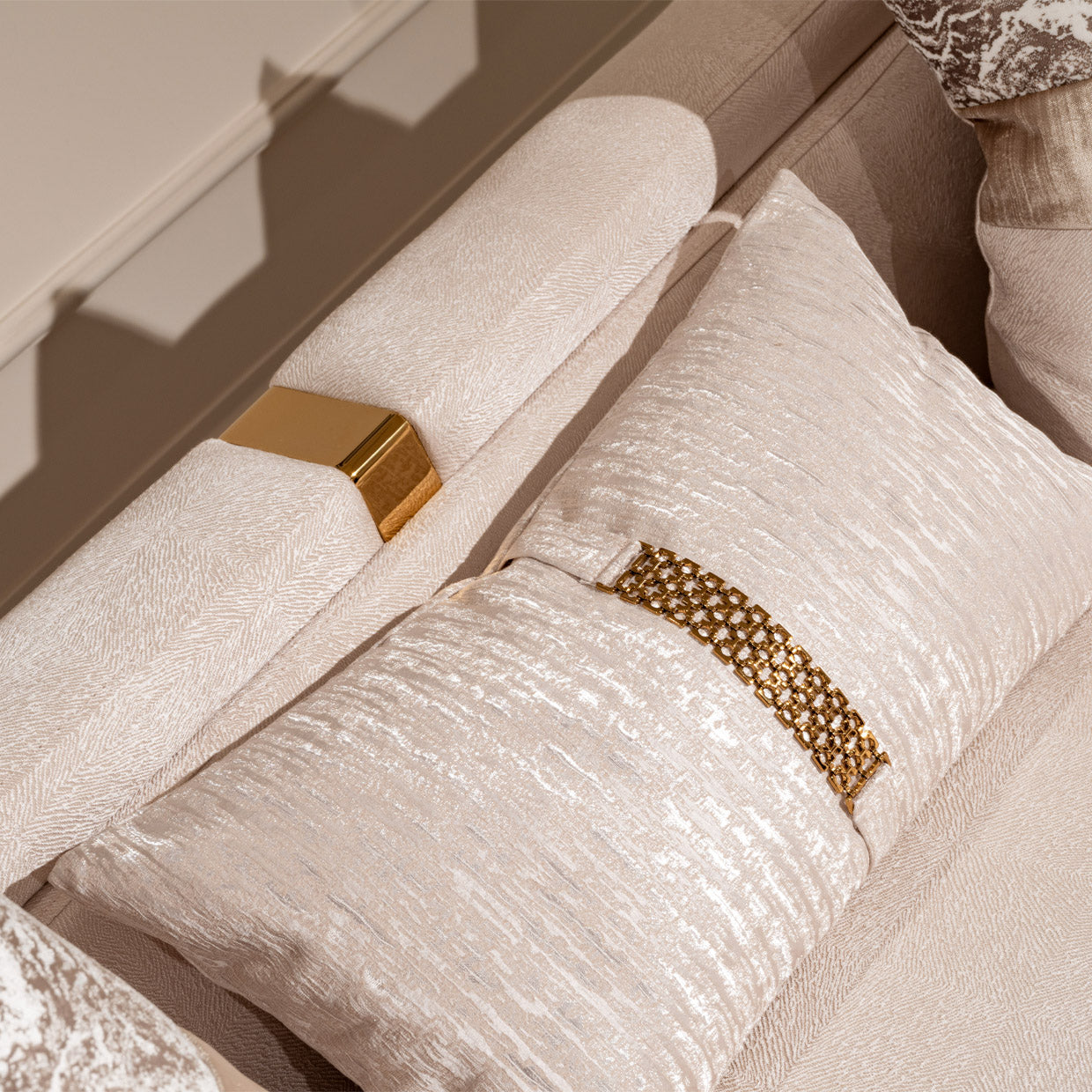 Carmela Mansion Sofa Almond Gold