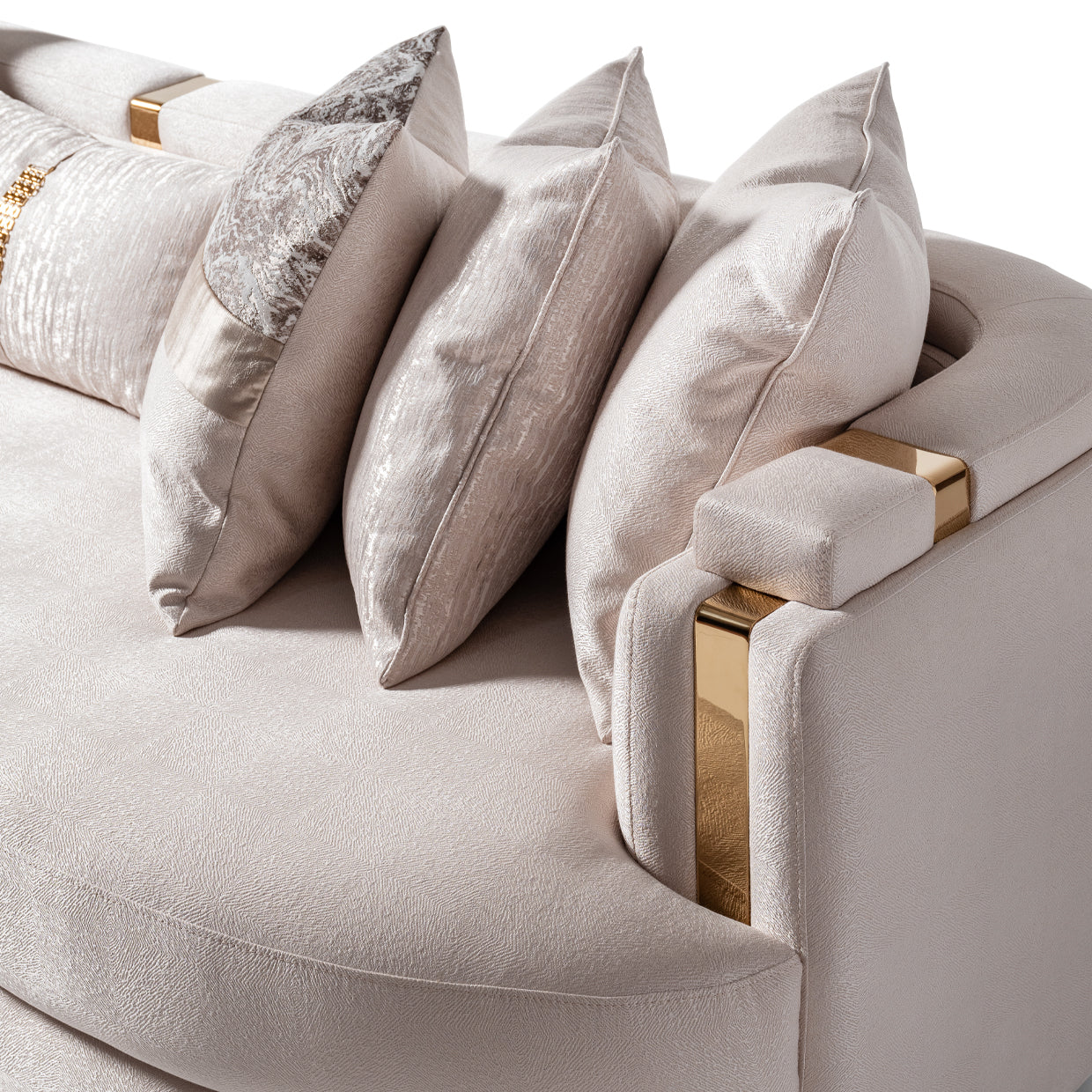 Carmela Mansion Sofa Almond Gold