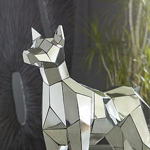 Crazy Cut Dog Stainless Steel Silver Sculpture