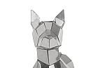 Crazy Cut Dog Stainless Steel Silver Sculpture