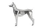 Crazy Cut Dog Stainless Steel Silver Sculpture