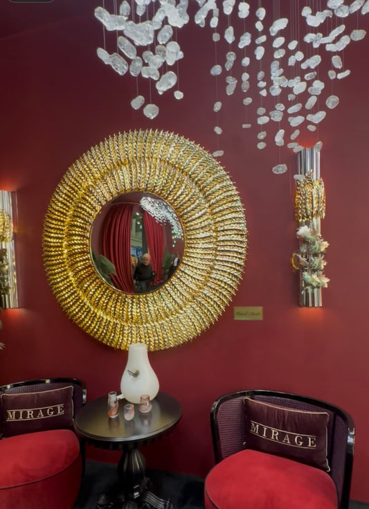 Handcrafted Gold Sunburst Luxury Mirror