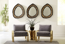 Load image into Gallery viewer, Geode Mirror, Black And Gold Matte
