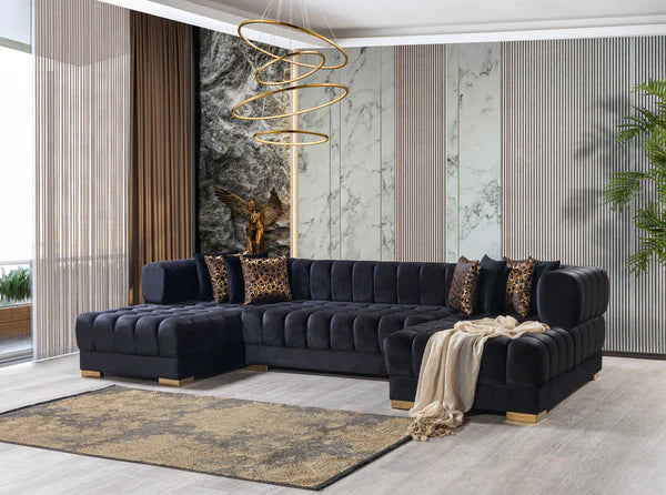Ariana Velvet Double Chaise 138" Sectional