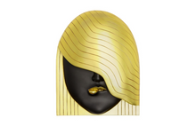 Load image into Gallery viewer, Fashion Faces Wall Art, Large Wave, Black and Gold

