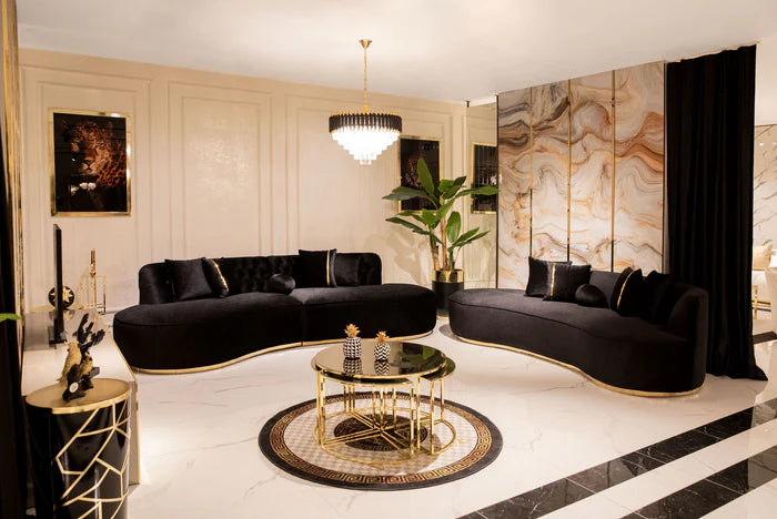 Ella Velvet Curved 130" Sectional