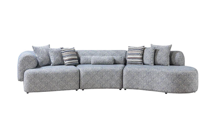 Lena Boucle 3-Piece Curved 145" Sectional