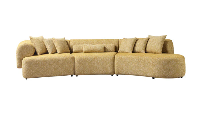 Lena Boucle 3-Piece Curved 145" Sectional