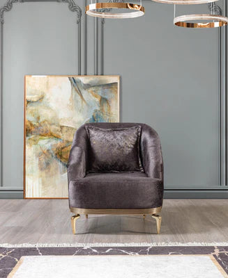 Santana Coffee Velvet Sofa 89" & Loveseat 69"