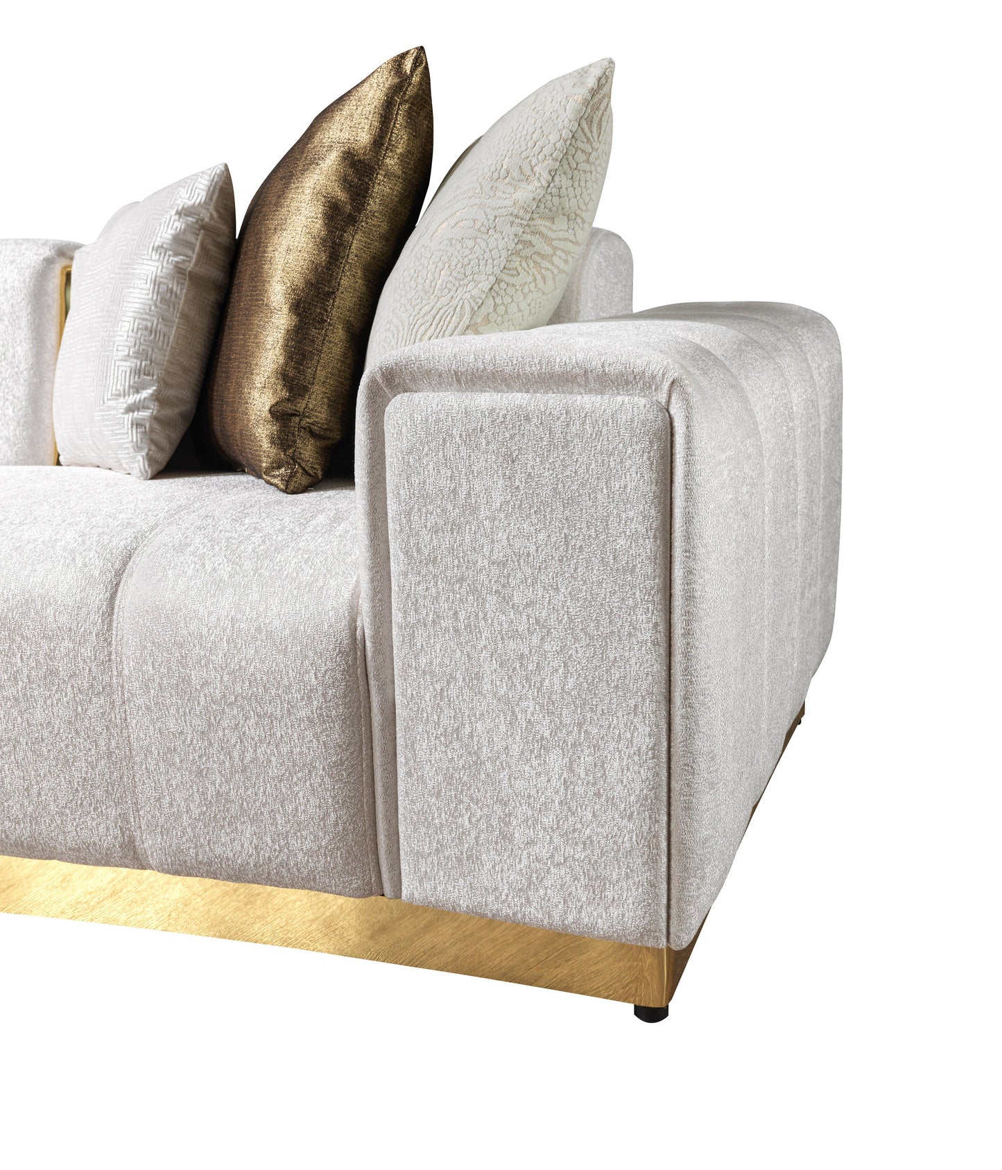 Michelle Ivory Velvet Curved 118" Sectional [ETA: 12/15]