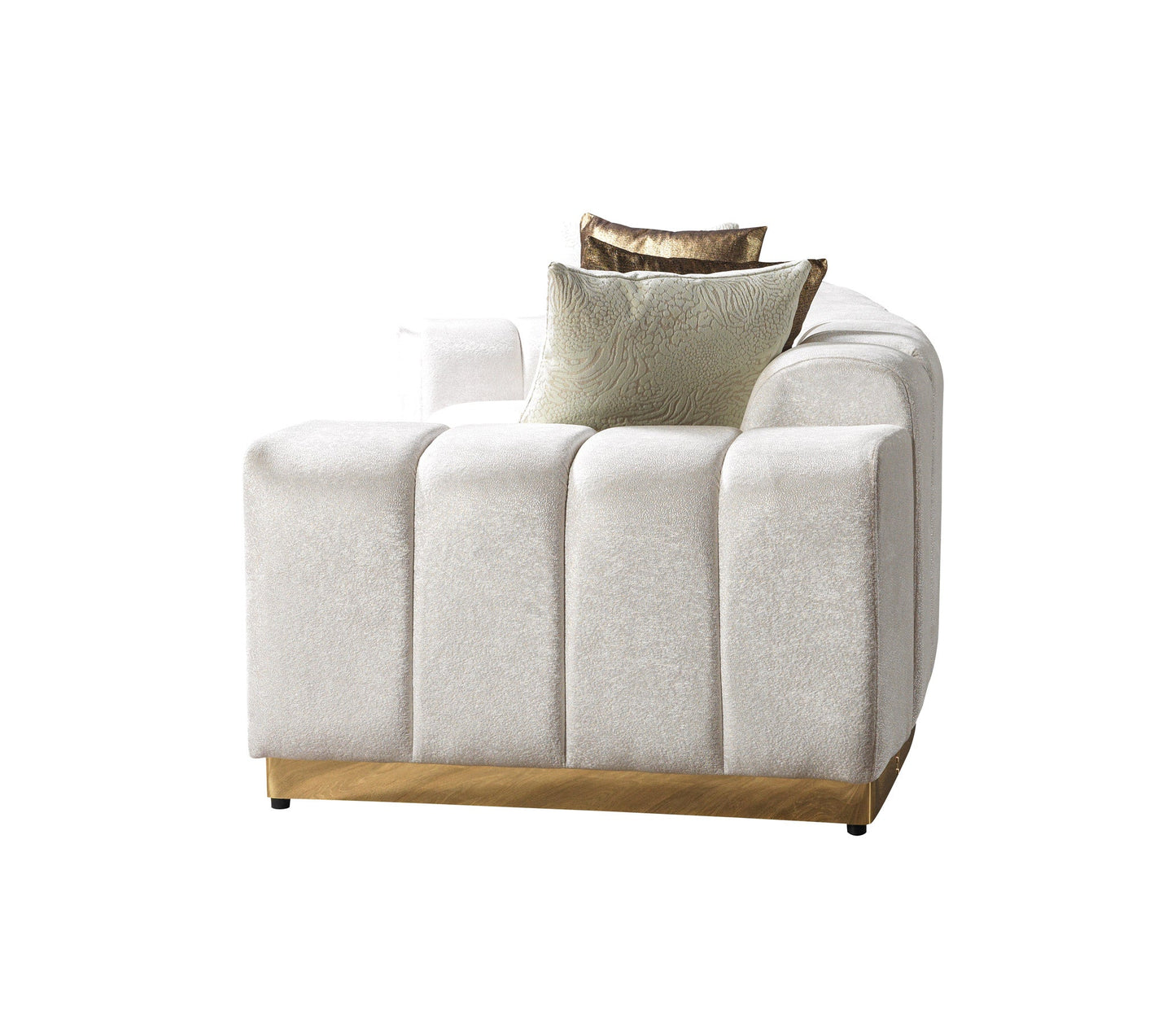 Michelle Ivory Velvet Curved 118" Sectional [ETA: 12/15]
