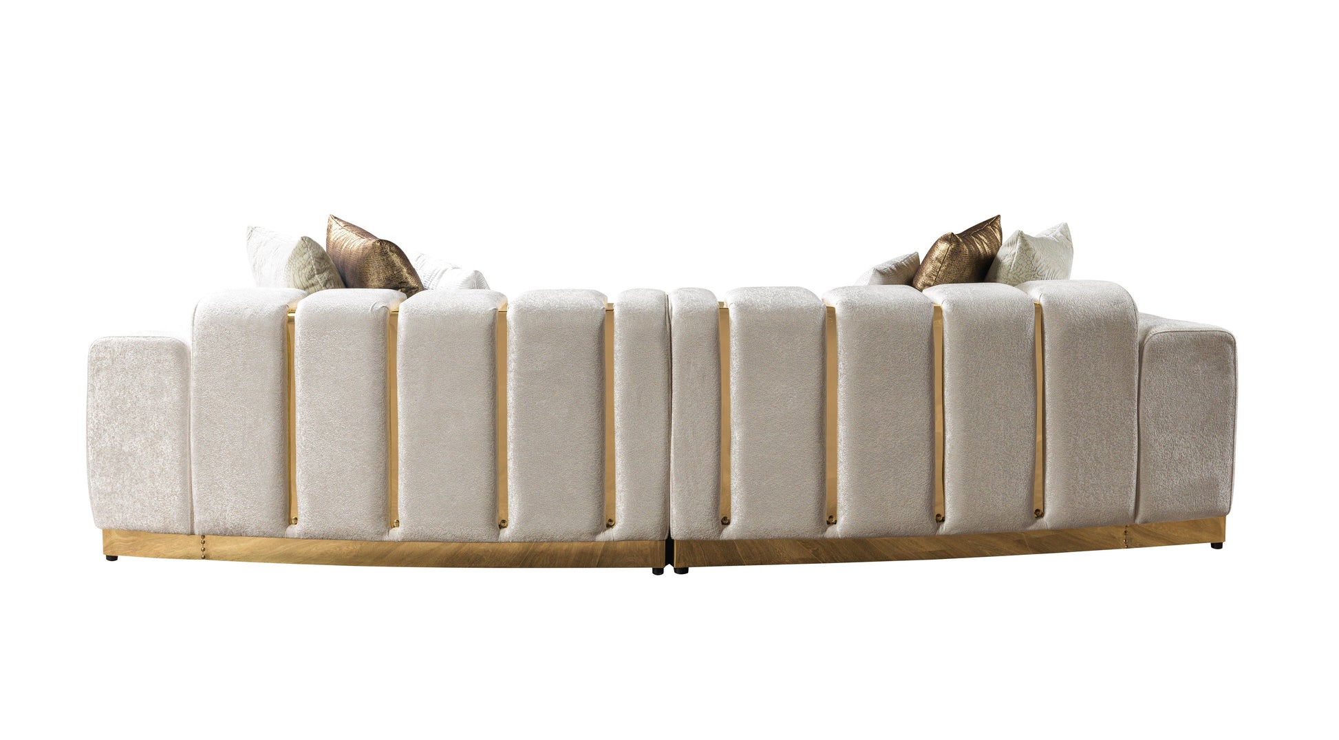 Michelle Ivory Velvet Curved 118" Sectional [ETA: 12/15]