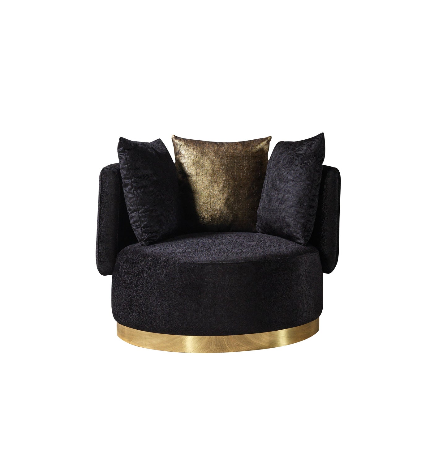 Michelle Black Velvet Curved 118" Sectional [ETA: 12/15]