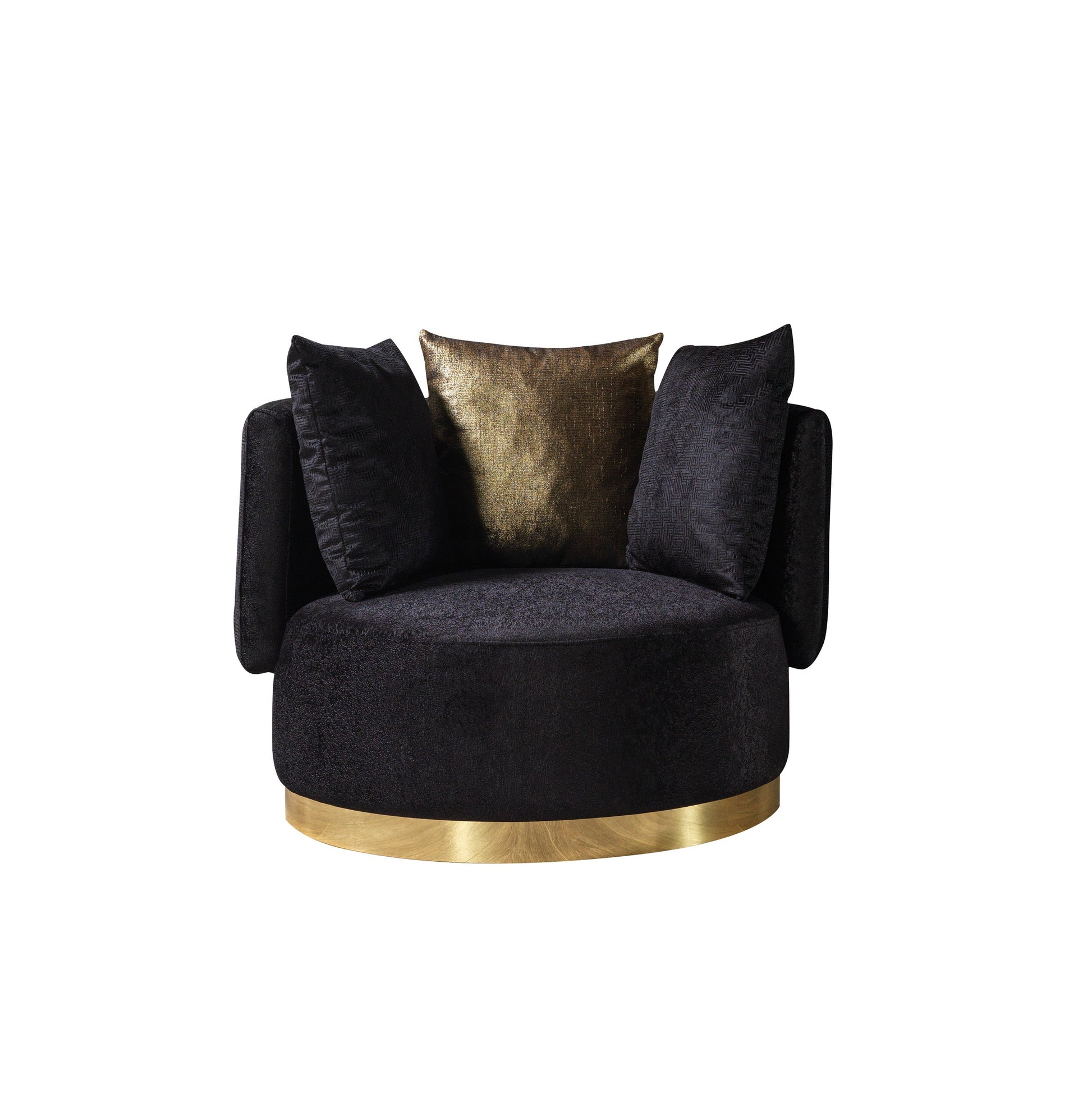 Michelle Black Velvet Curved 118" Sectional [ETA: 12/15]