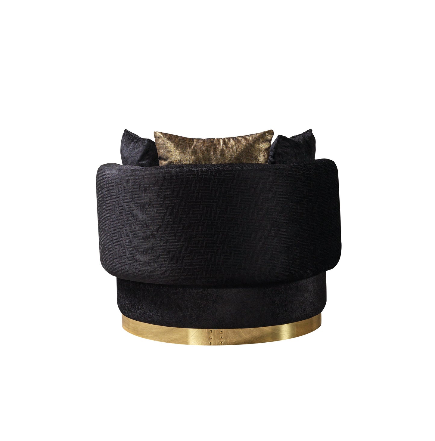 Michelle Black Velvet Curved 118" Sectional [ETA: 12/15]