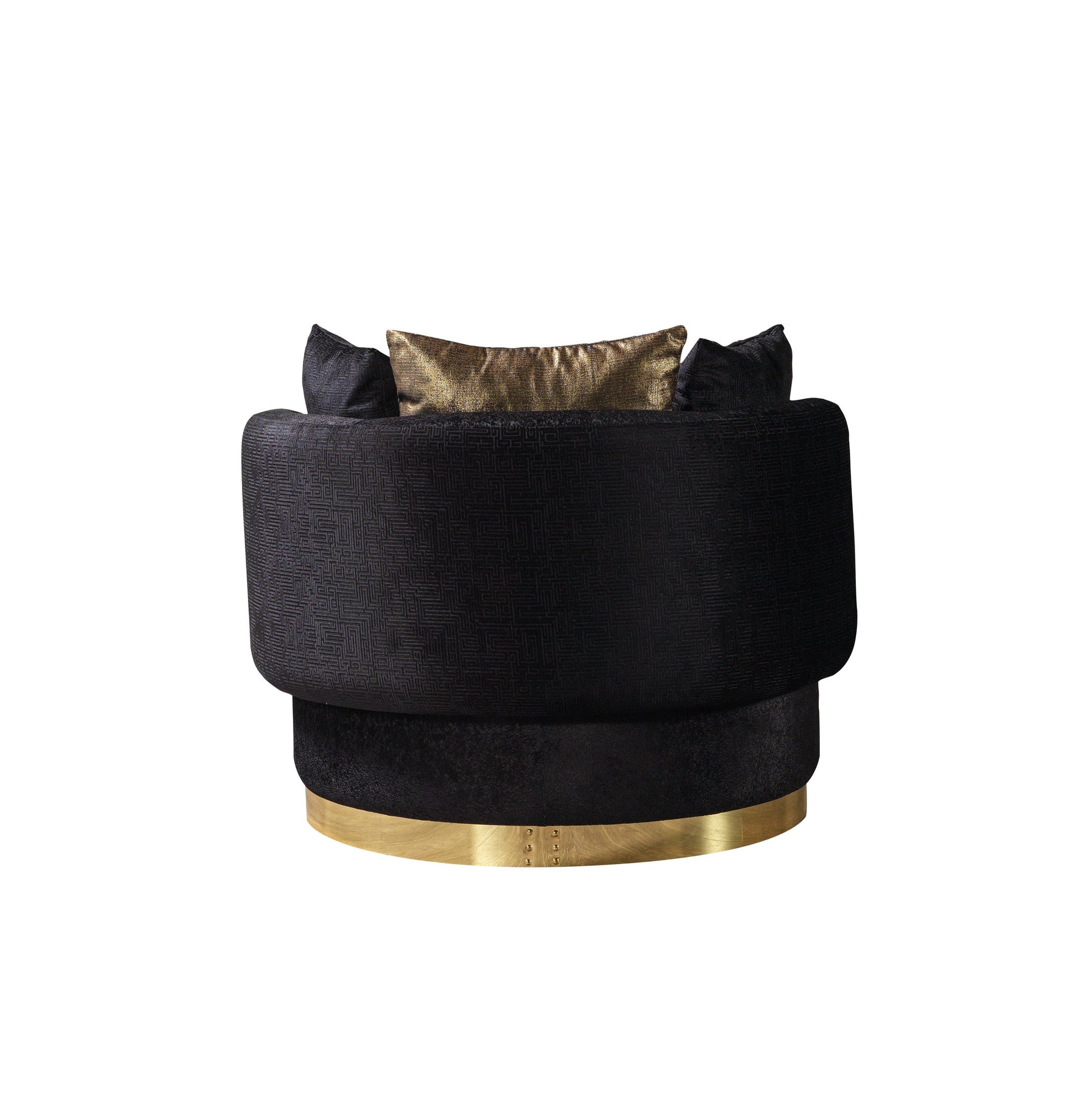 Michelle Black Velvet Curved 118" Sectional [ETA: 12/15]