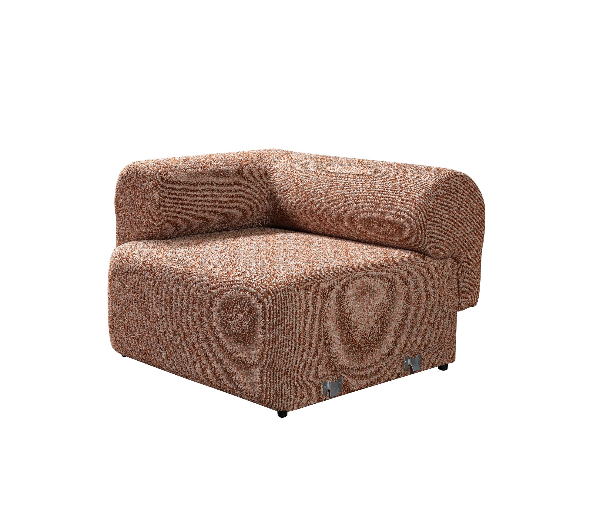 Lena Orange Boucle 3-Piece Curved 145" Sectional
