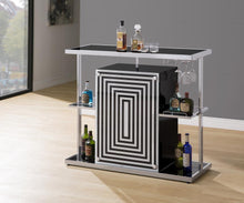 Load image into Gallery viewer, 2-tier Bar Unit Glossy Black and White
