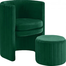 Load image into Gallery viewer, Selena Velvet Accent Chair and Ottoman Set
