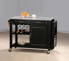 Load image into Gallery viewer, Kitchen Cart with Granite Top Black

