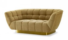 Load image into Gallery viewer, Divani Casa Granby - Glam Mustard and Gold Fabric
