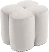 Load image into Gallery viewer, Clover Velvet Ottoman
