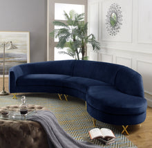 Load image into Gallery viewer, Serpentine Velvet 3pc. Sectional
