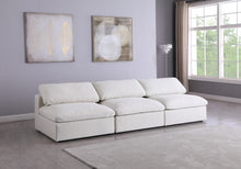 Load image into Gallery viewer, Serene Linen Deluxe Cloud Modular Down Filled Overstuffed 117&quot; Armless Sofa
