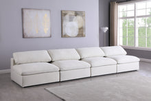 Load image into Gallery viewer, Serene Linen Deluxe Cloud Modular Down Filled Overstuffed 156&quot; Armless Sofa
