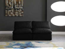Load image into Gallery viewer, Plush Velvet Standard Cloud Modular Down Filled Overstuffed 70&quot; Armless Sofa

