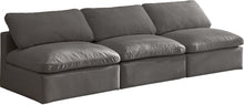 Load image into Gallery viewer, Plush Velvet Standard Cloud Modular Down Filled Overstuffed 105&quot; Armless Sofa
