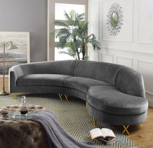 Load image into Gallery viewer, Serpentine Velvet 3pc. Sectional
