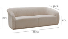 Load image into Gallery viewer, Yara Pleated Velvet Sofa
