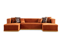 Load image into Gallery viewer, Juliana Velvet Double Chaise Sectional
