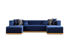 Load image into Gallery viewer, Juliana Velvet Double Chaise Sectional
