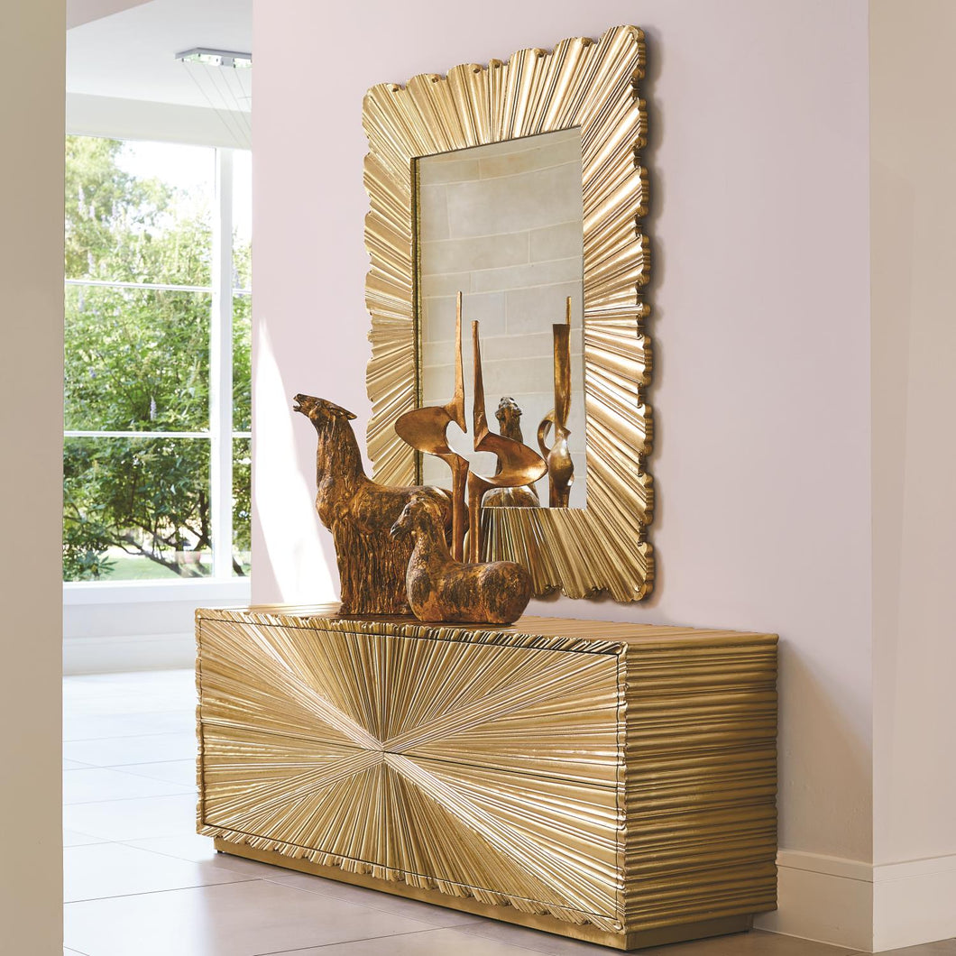 Linen Fold Mirror & Cabinet