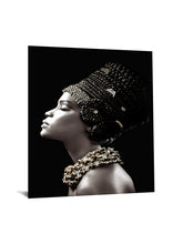 Load image into Gallery viewer, Temp Glass w/Foil &amp; Rhinestones – Woman Side
